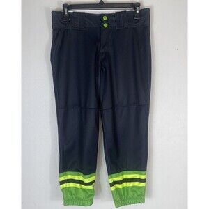 Boombah Baseball Softball Pants Size 30 Navy Black Lime Green Short